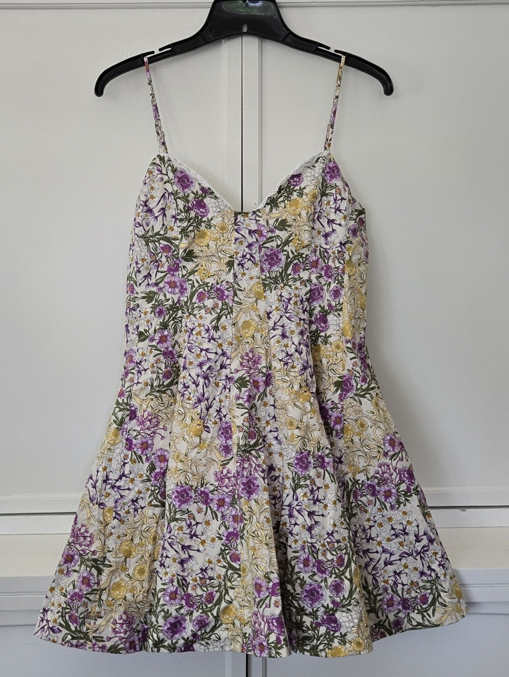 NWT Maeve Floral Spaghetti Strap Sundress - Purple & Yellow Floral